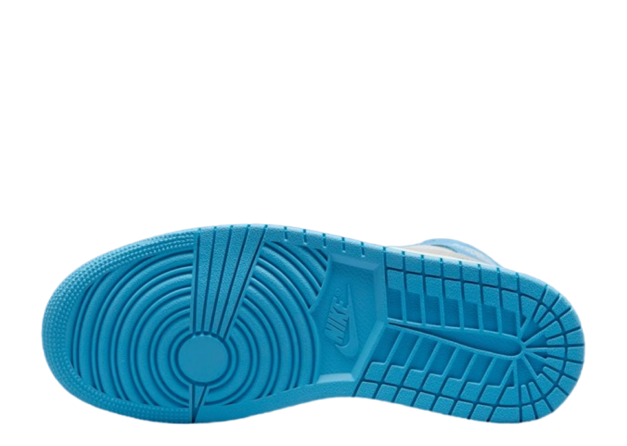 Air Jordan 1 Mid Dark Powder Blue White Sail Neutral Grey (Women's) - photo 4