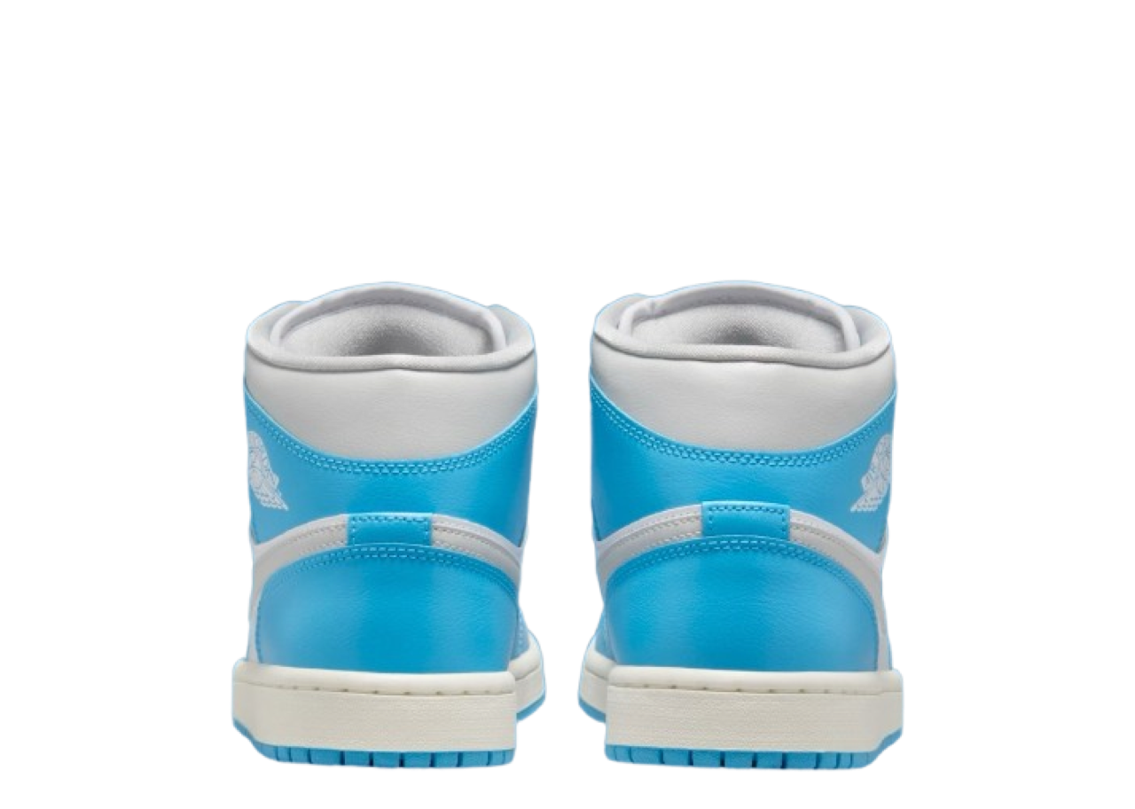 Air Jordan 1 Mid Dark Powder Blue White Sail Neutral Grey (Women's) - photo 3