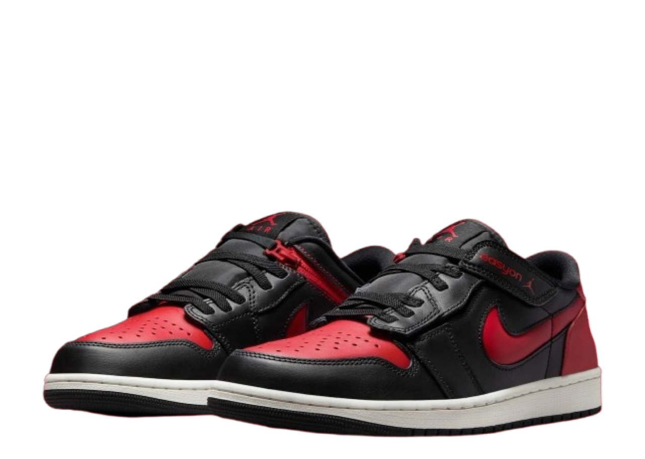 Air Jordan 1 Low FlyEase Black Summit White Varsity Red - photo 2