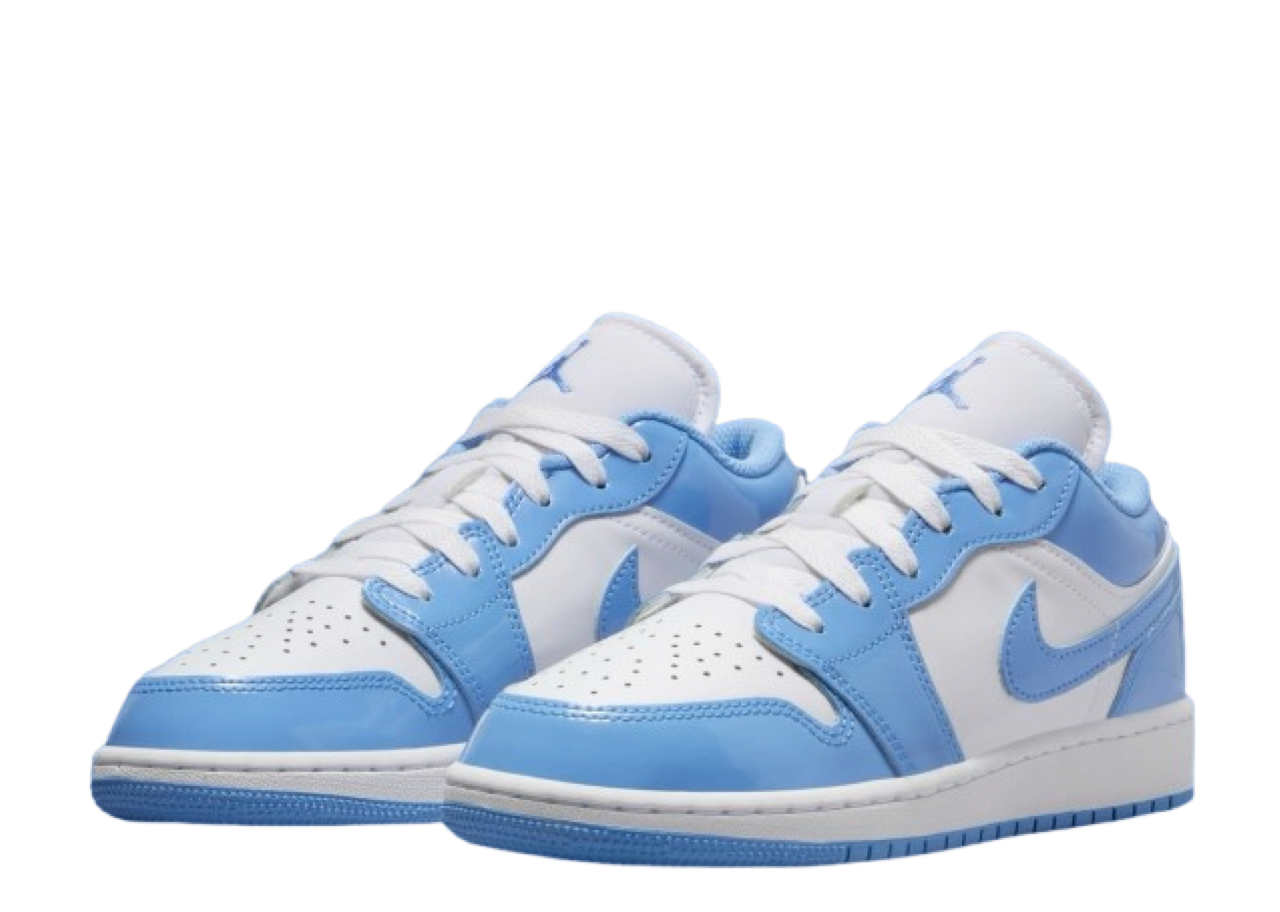 Air Jordan 1 Low SE Legend Blue Patent (Grade School) - photo 2