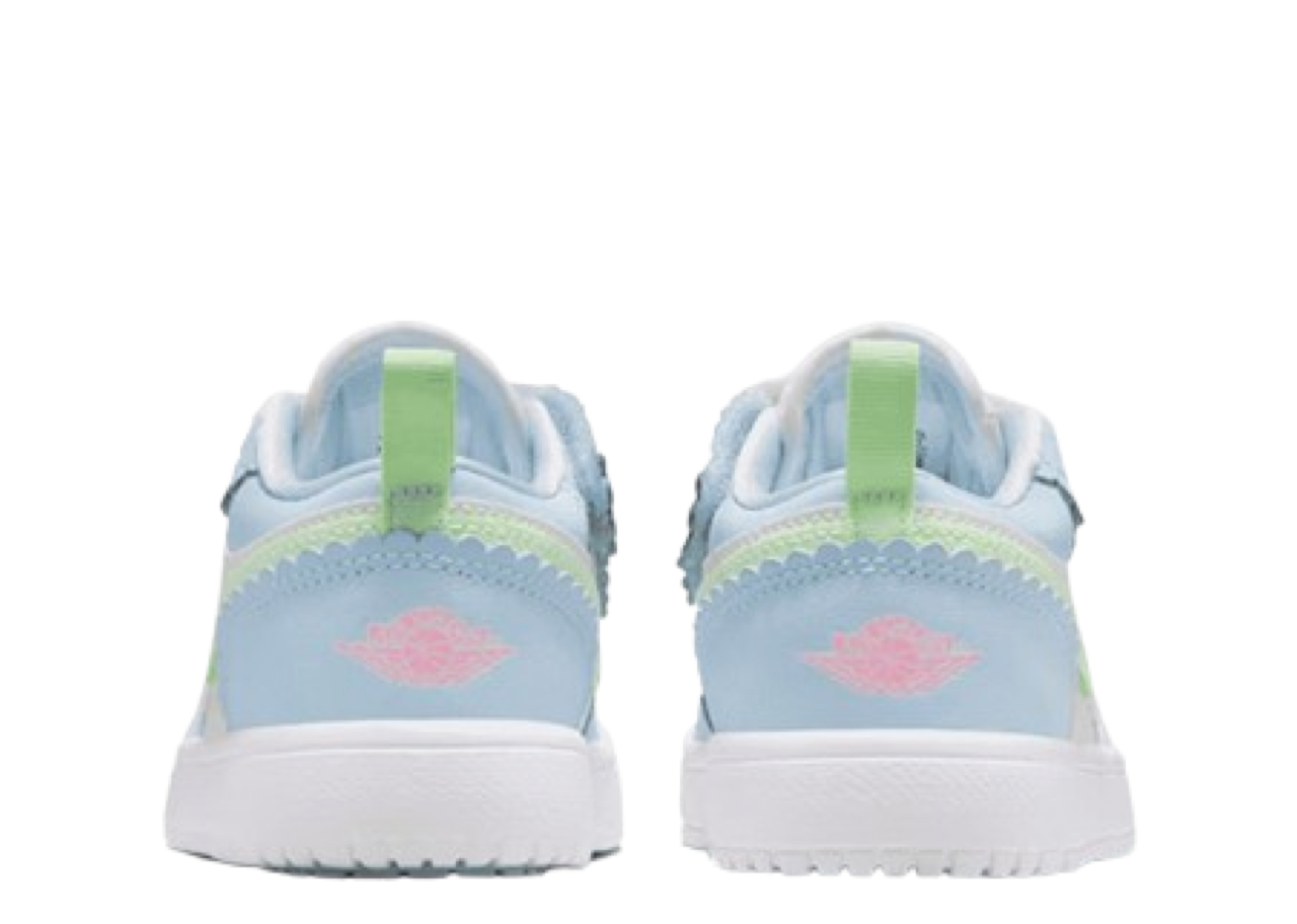 Air Jordan 1 Low ALT SE Half Blue Sail Vapor Green (Pre-School) - photo 2