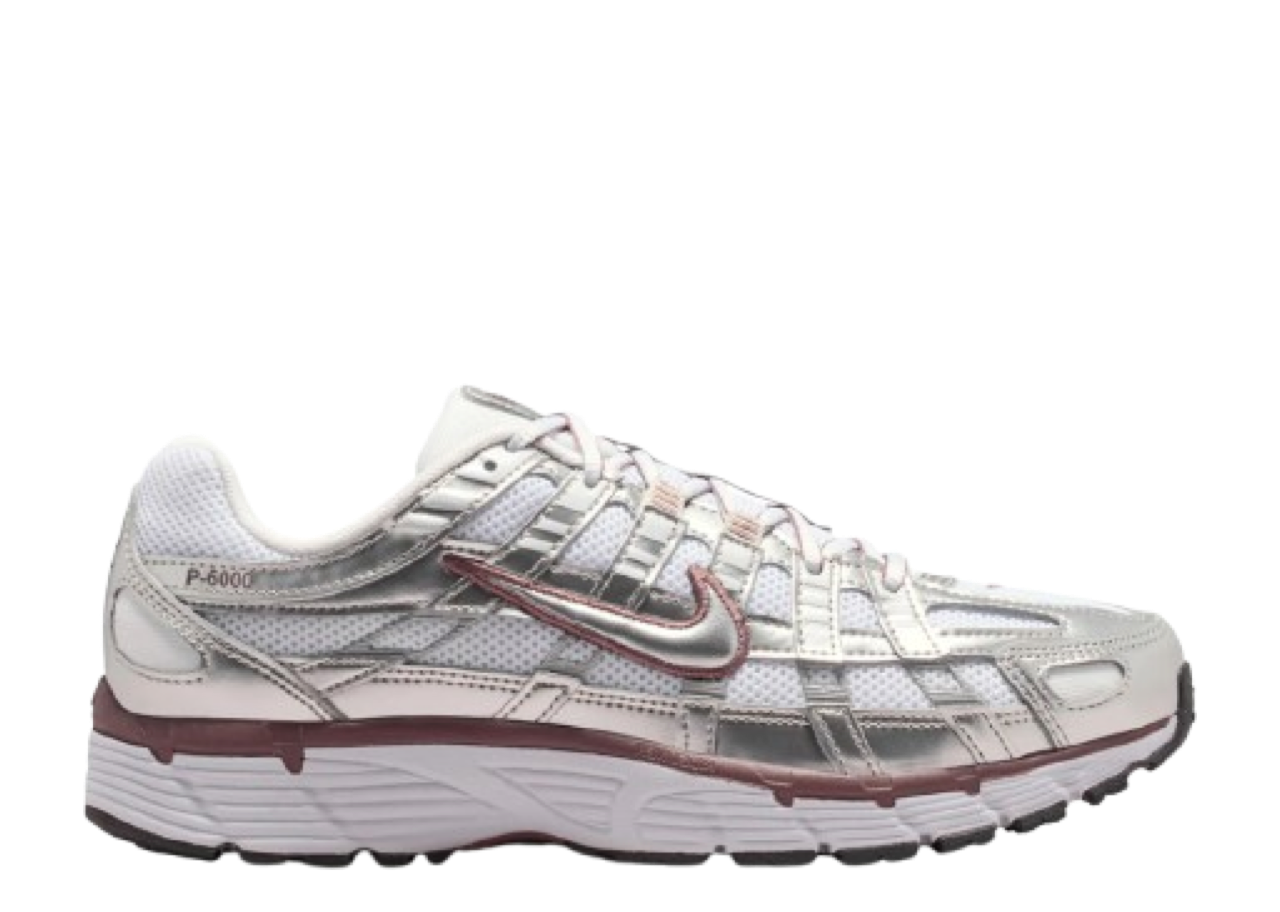 Nike P-6000 White Metallic Silver Tattoo (Women's)