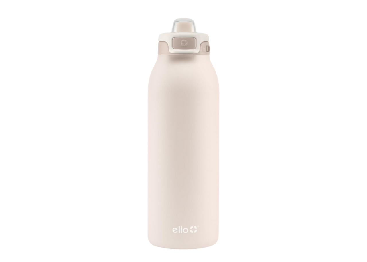 Ello Pop & Fill Stainless Steel Water Bottle 40oz Tonal Cream