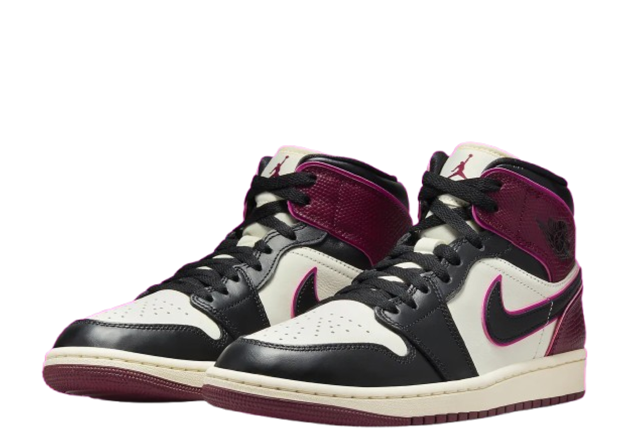 Air Jordan 1 Mid SE Bordeaux (Women's) - photo 2