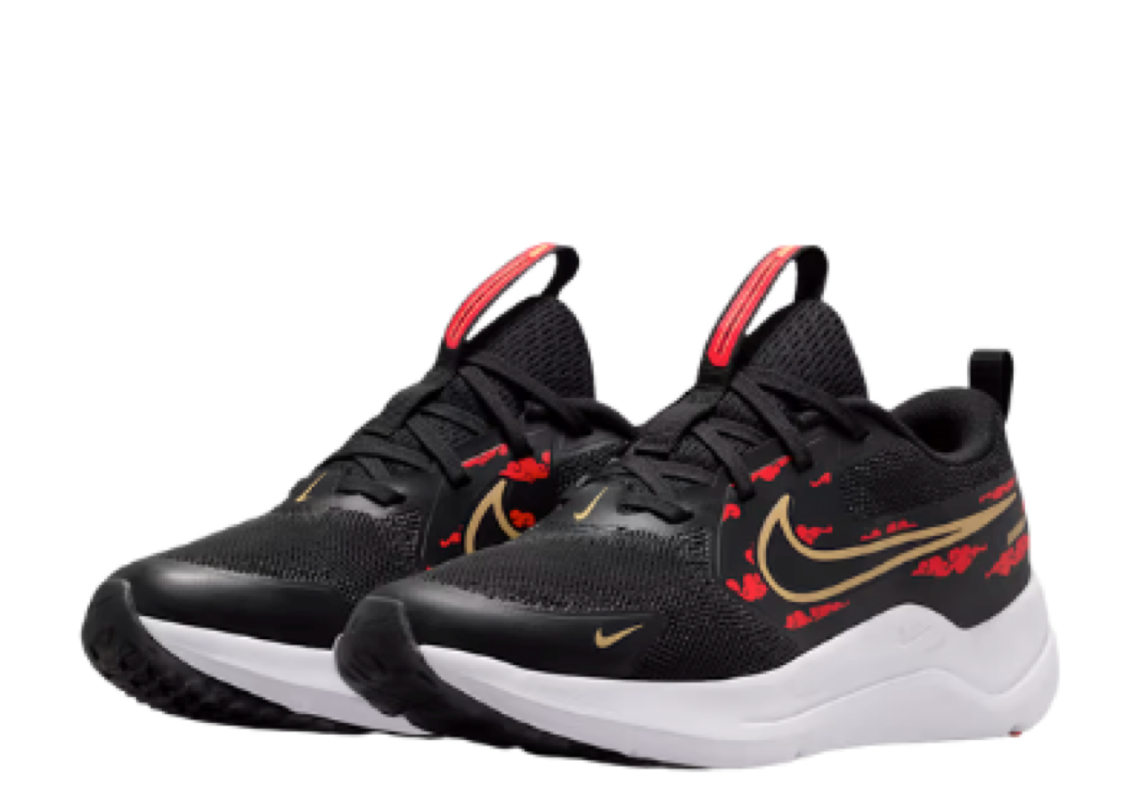 Nike Cosmic Runner Black Red Metallic Gold (Grade School) - photo 2