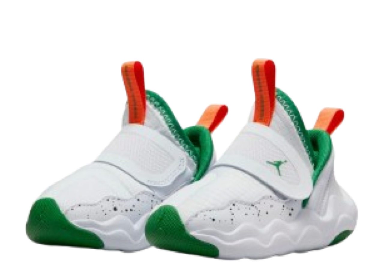 Air Jordan 23/7 Football Grey White Orange Blaze Pine Green (Toddler) - photo 2