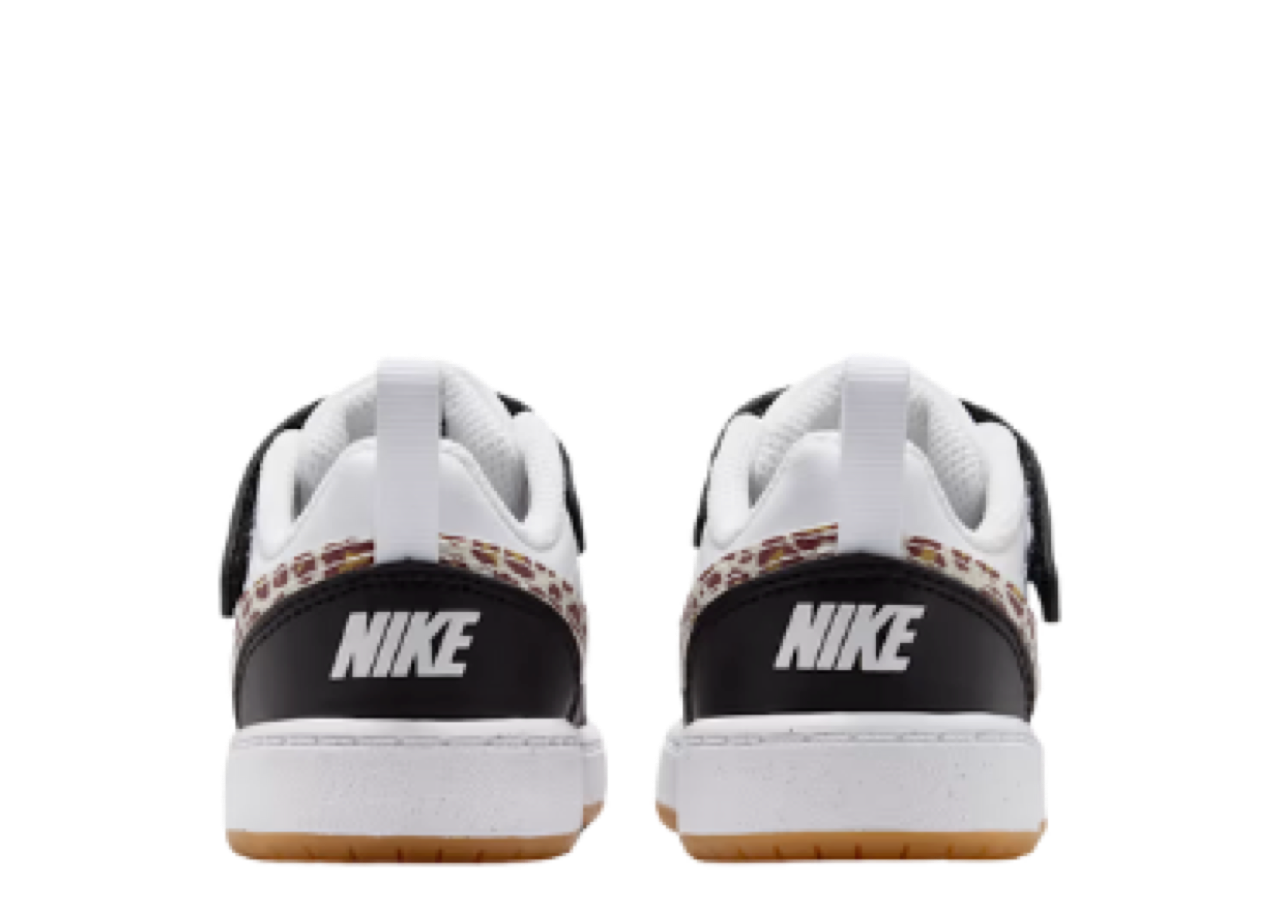 Nike Court Borough Low Black White Leopard Swoosh (Toddler) - photo 3
