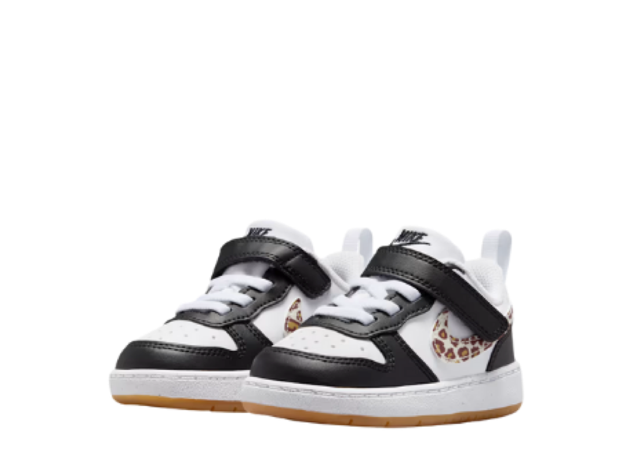 Nike Court Borough Low Black White Leopard Swoosh (Toddler) - photo 2