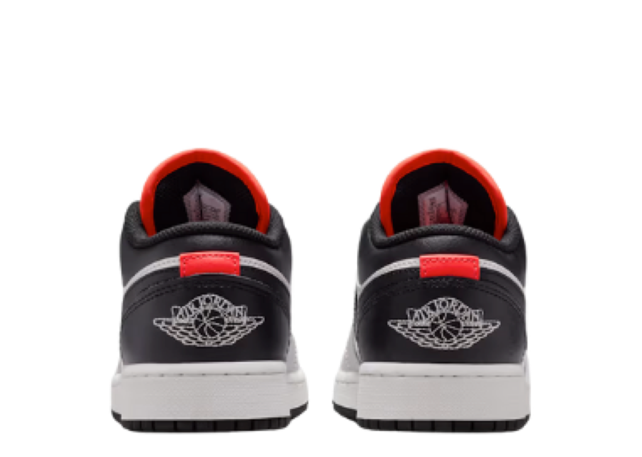 Air Jordan 1 Low Black Summit White Infrared (Grade School) - photo 3