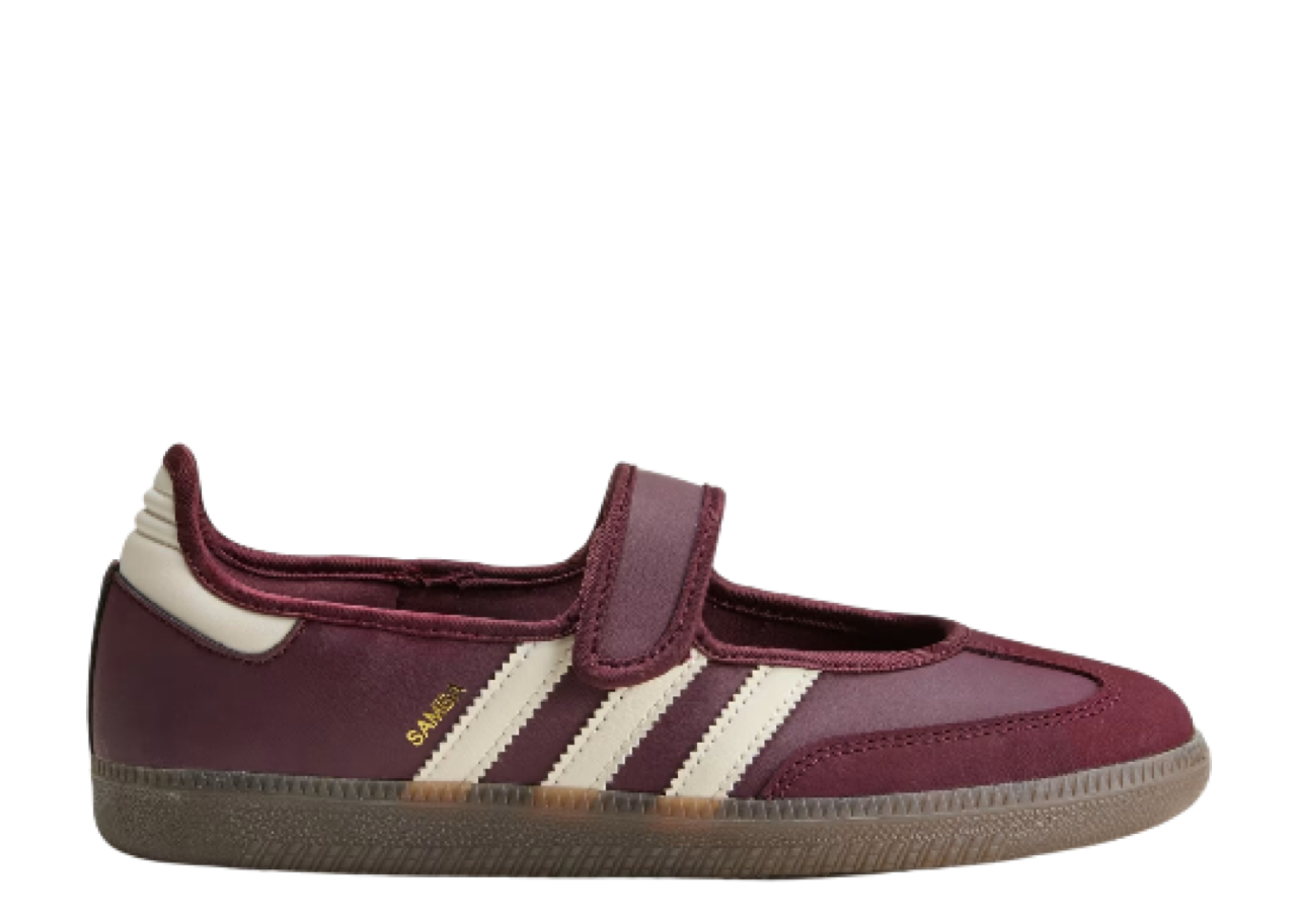 Adidas Samba Jane Maroon Cream White Gold Metallic (Women's)