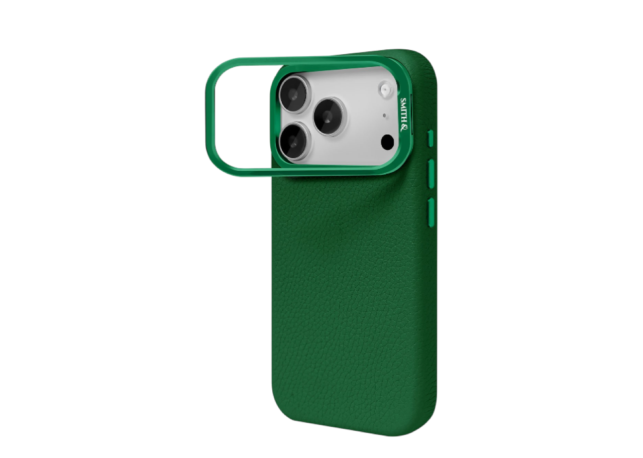 Smith&Leather iPhone 17 Pro Max MagSafe Leather Case Kickstand Lens Frame Green - photo 3