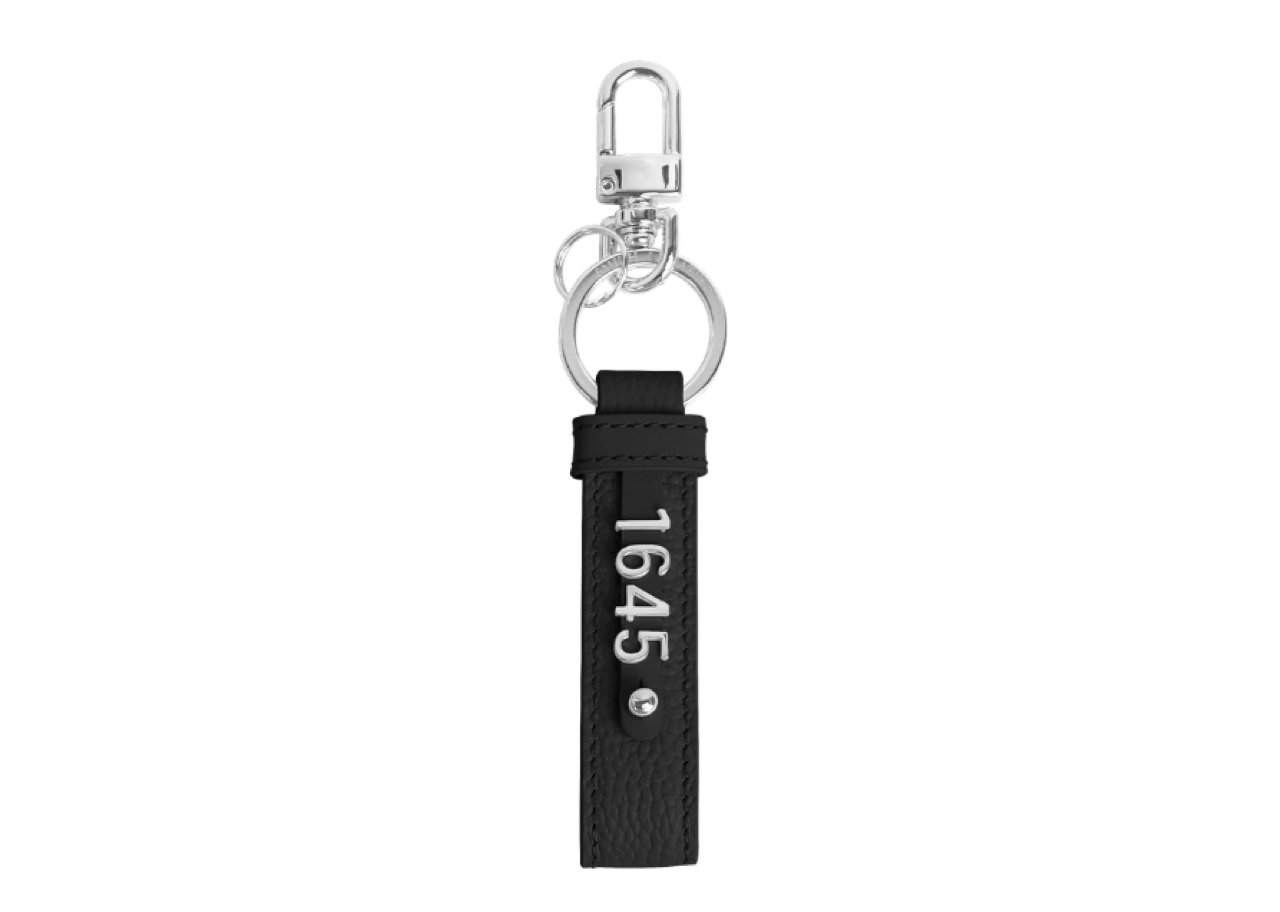 Smith&Leather Car Number Key Ring Ople Black