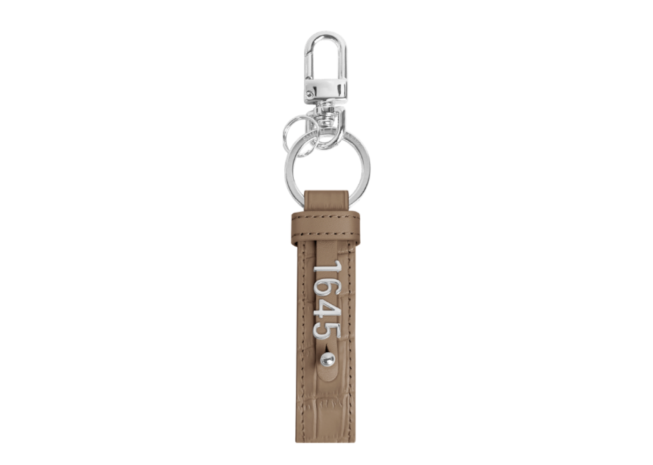 Smith&Leather Car Number Key Ring Croc Soft Taupe