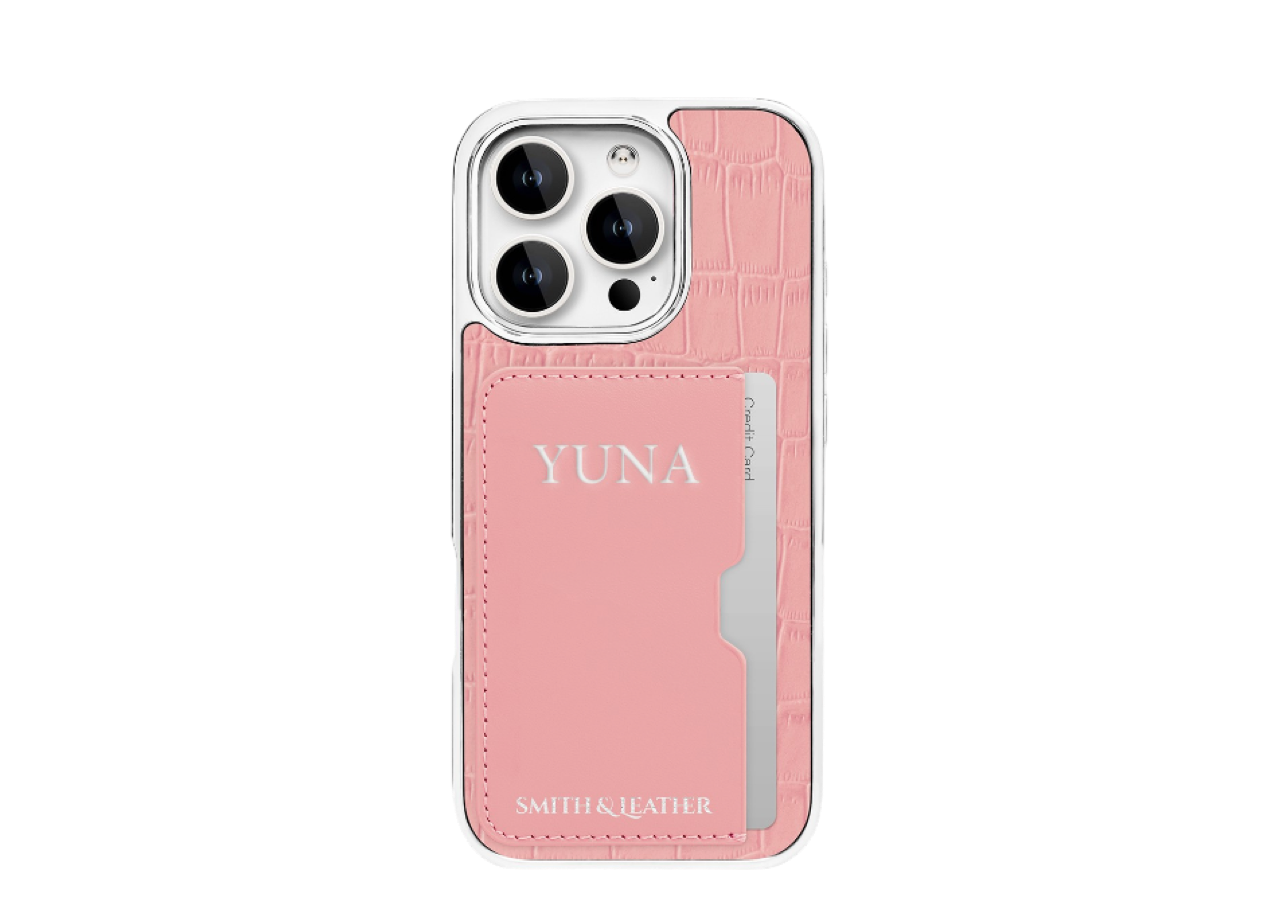 Smith&Leather iPhone 15 Pro Max Frame Card Holder Case Pink - photo 2
