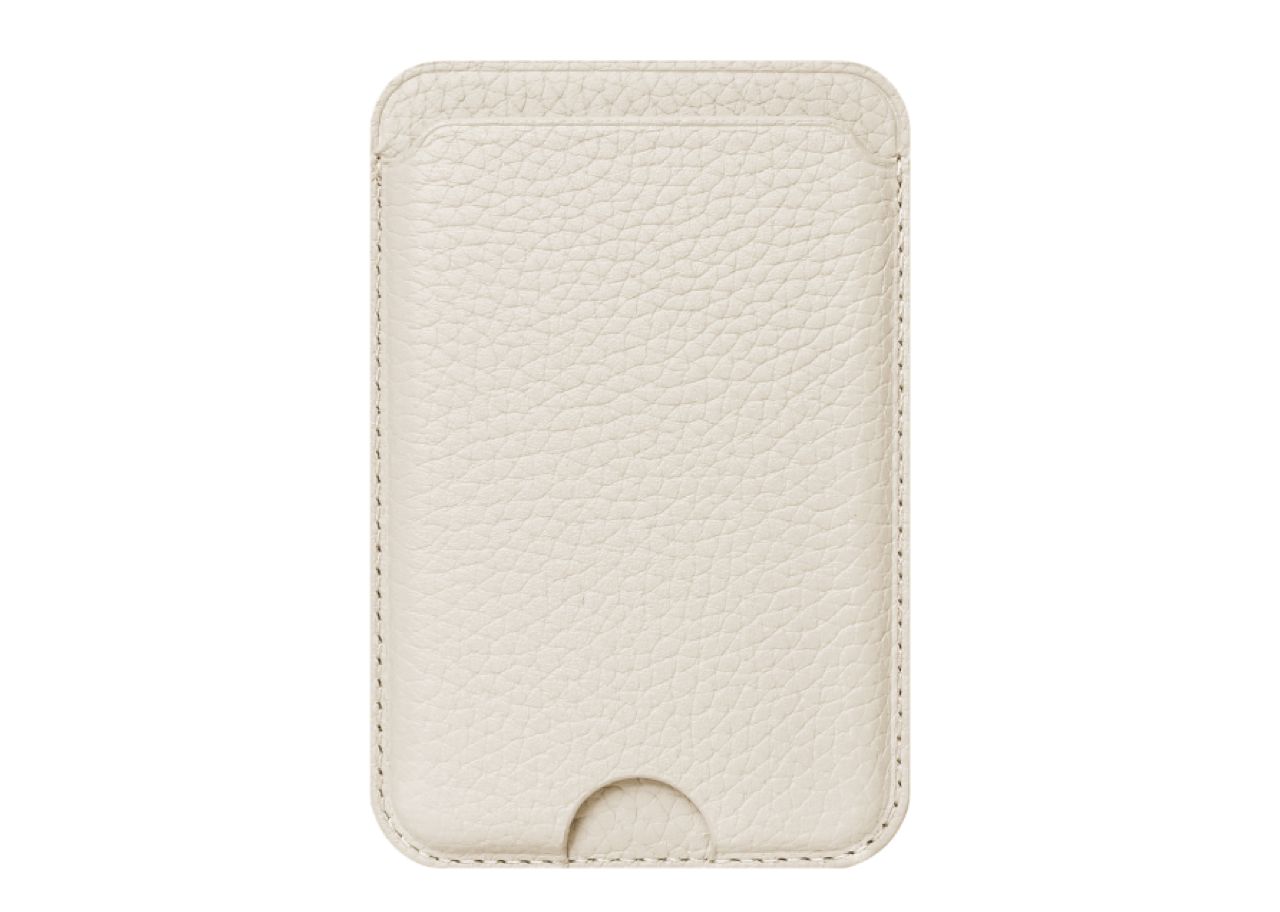 Smith&Leather MagSafe Card Holder Ivory