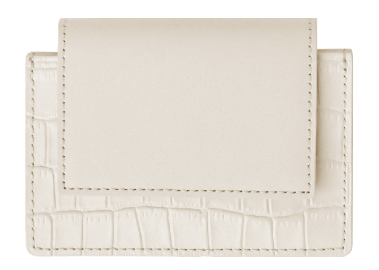 Smith&Leather Accordion Wallet Ivory
