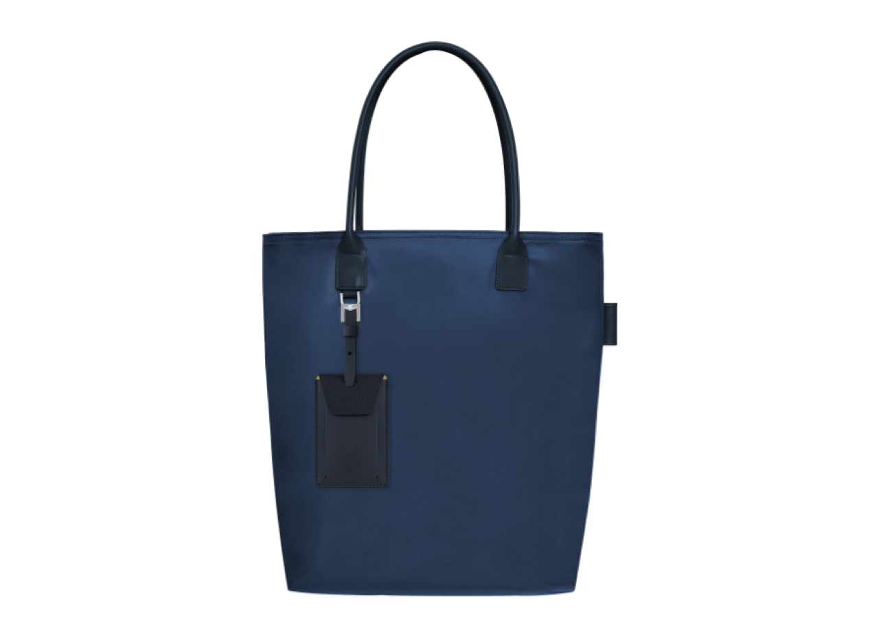 Smith&Leather Folding Nylon Bag Navy