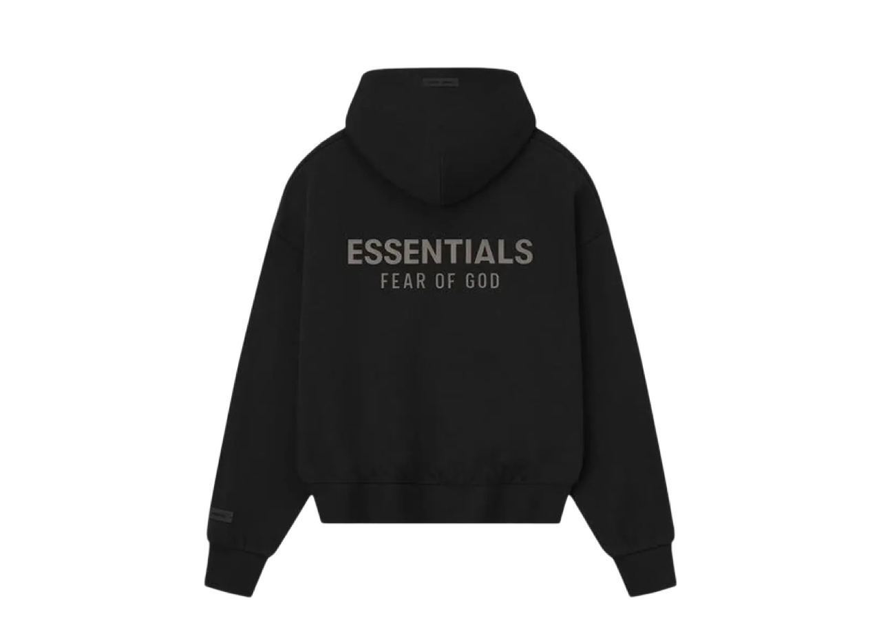 Fear of God Essentials Classic Full Zip Hoodie Jet Black - photo 2