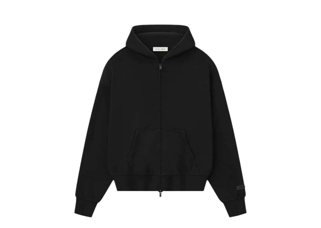 Fear of God Essentials Classic Full Zip Hoodie Jet Black