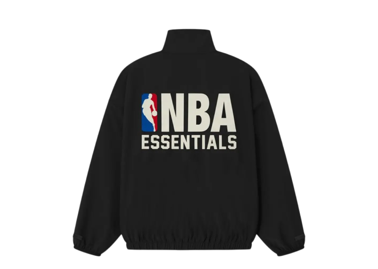 Fear of God Essentials Nylon NBA 1/2 Zip Track Jacket Black - photo 2