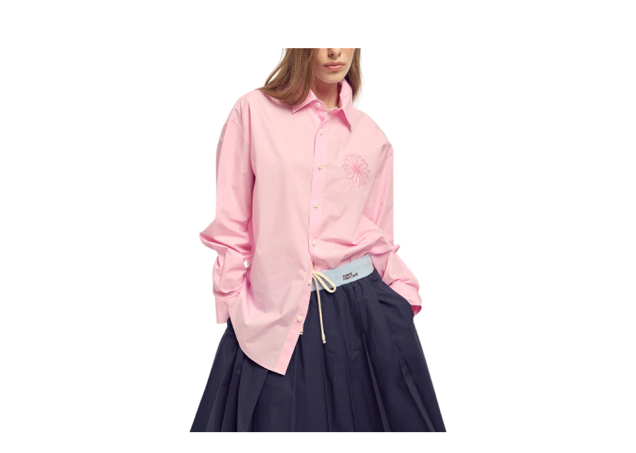 Mardi Mercredi Cotton Poplin Shirt Pink - photo 2
