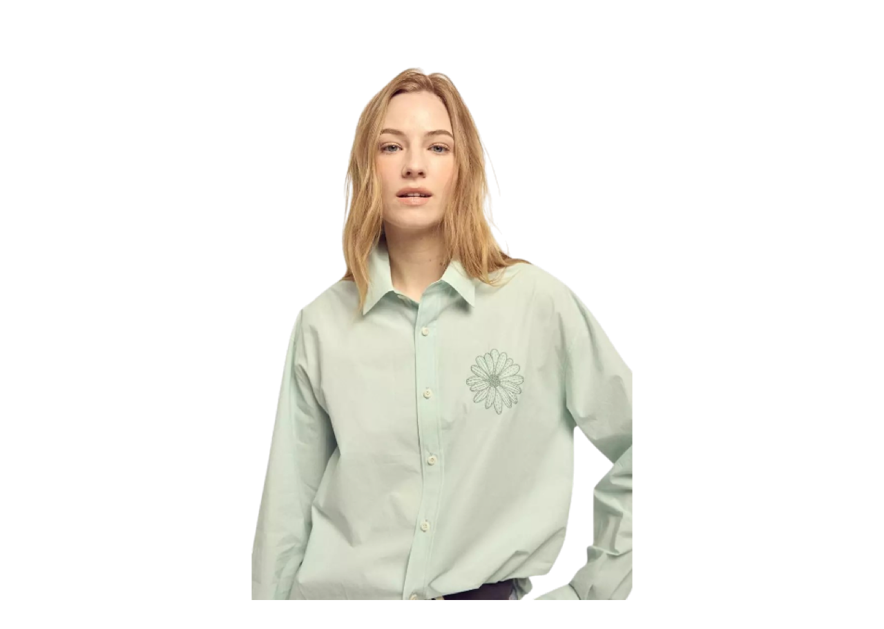 Mardi Mercredi Cotton Poplin Shirt Mint
