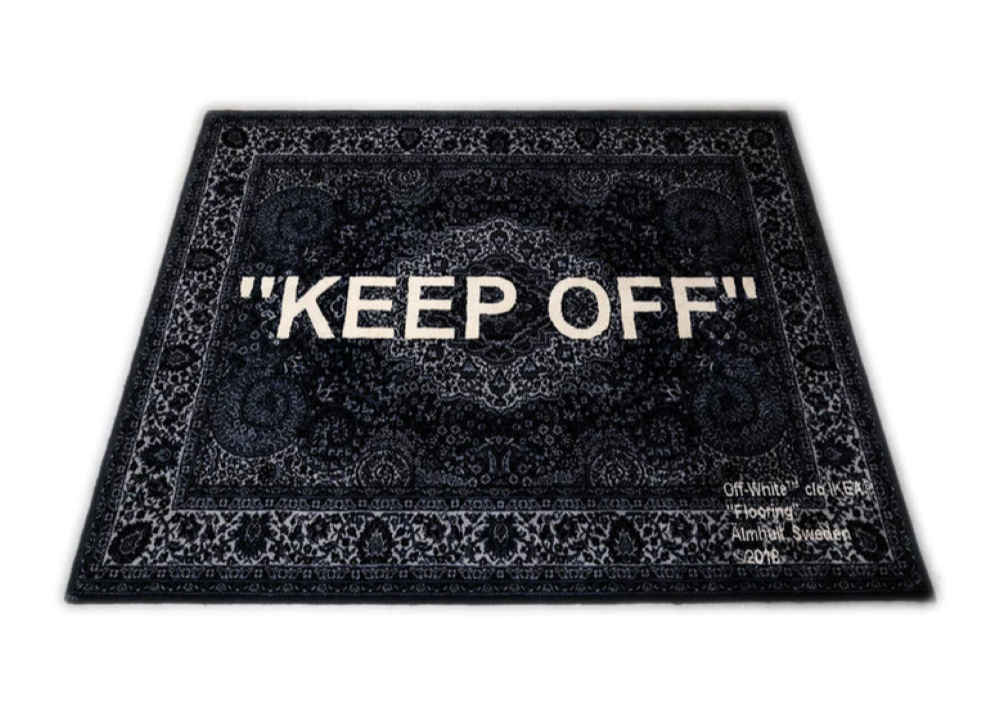 Virgil Abloh x IKEA KEEP OFF Rug 133x195 CM Black/White