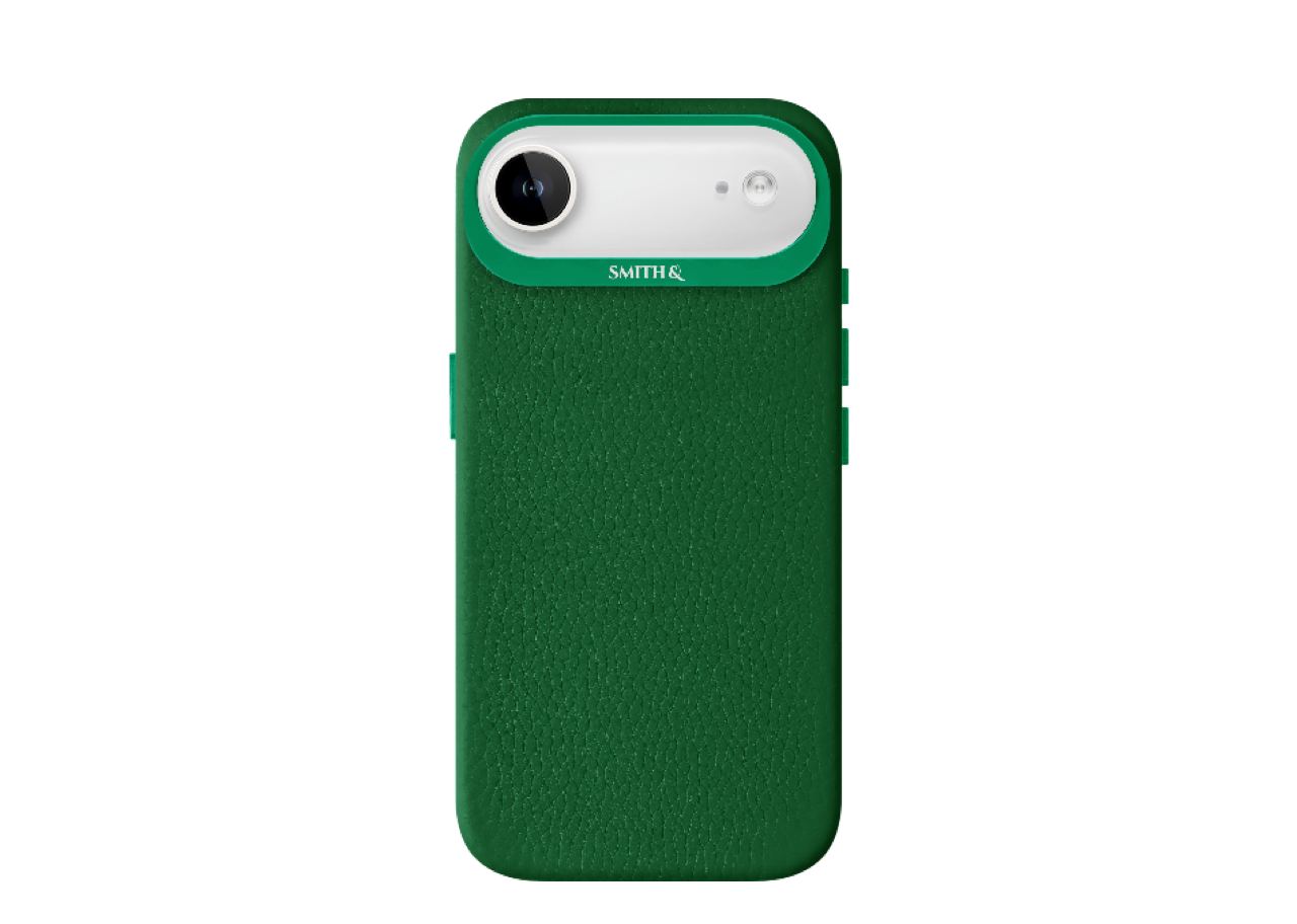 Smith&Leather iPhone 17 Air MagSafe Leather Case - Kickstand Lens Frame Green