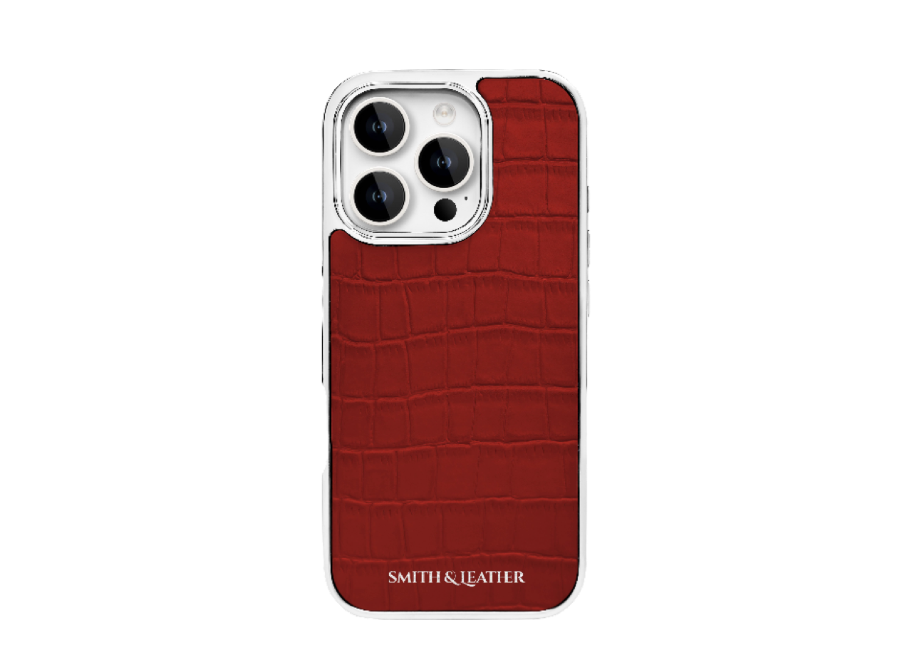 Smith&Leather iPhone 16 Pro MagSafe Frame Case Red