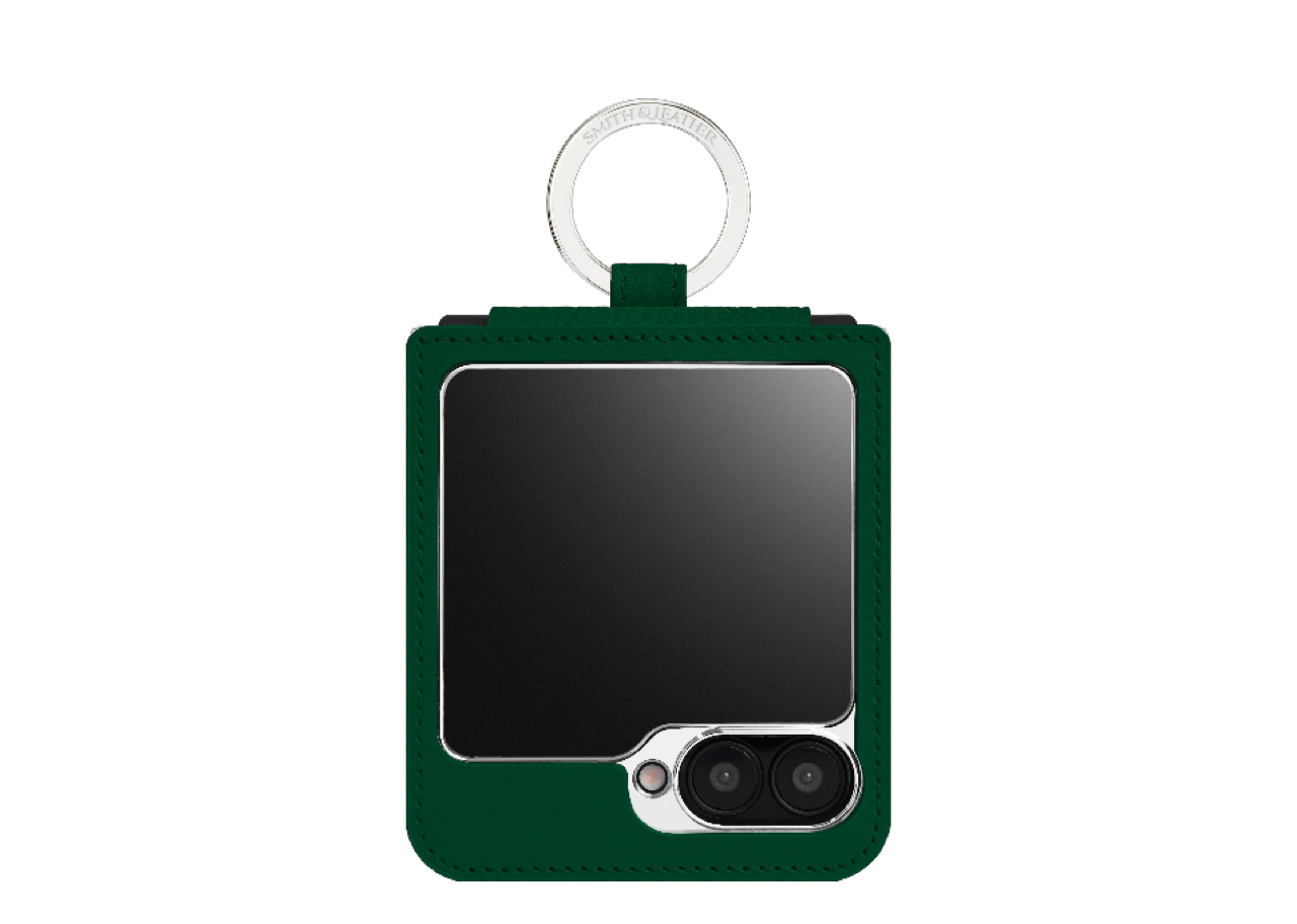 Smith&Leather Samsung Galaxy Z Flip Card Pocket Frame 6 Green