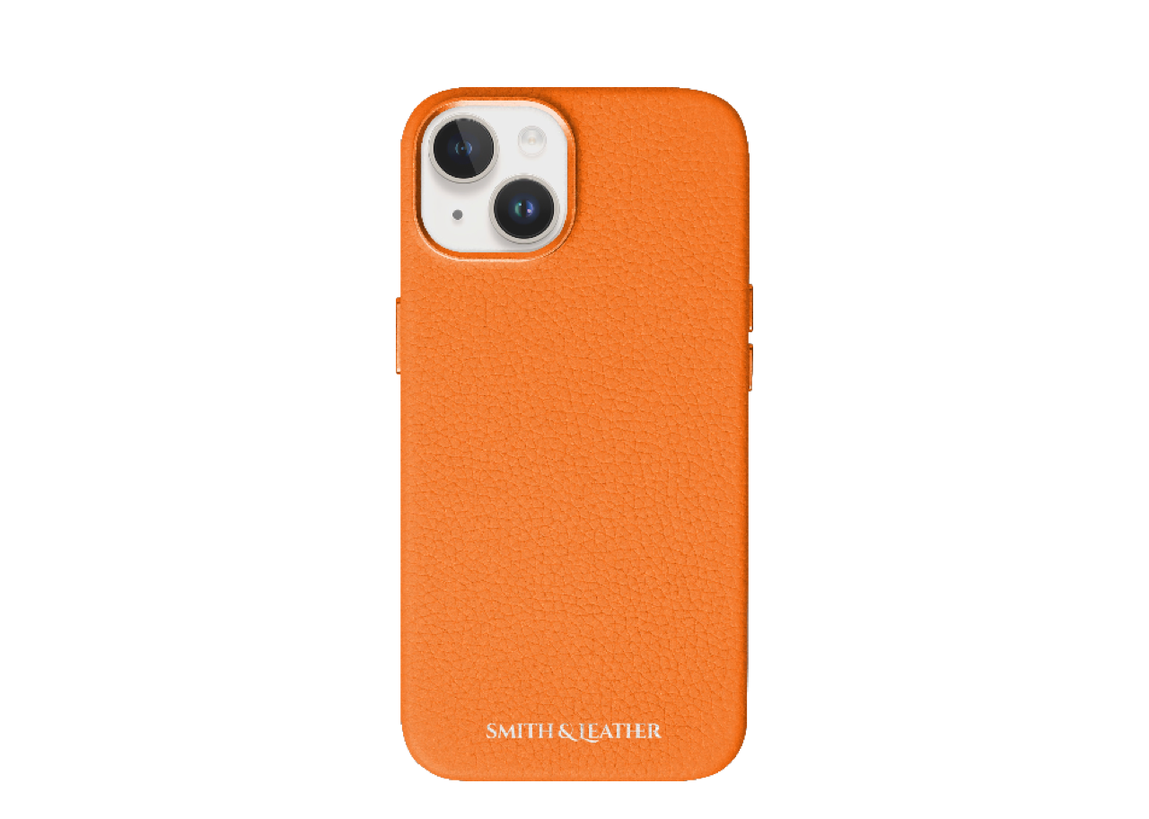 Smith&Leather iPhone 15 MagSafe Leather Case Orange
