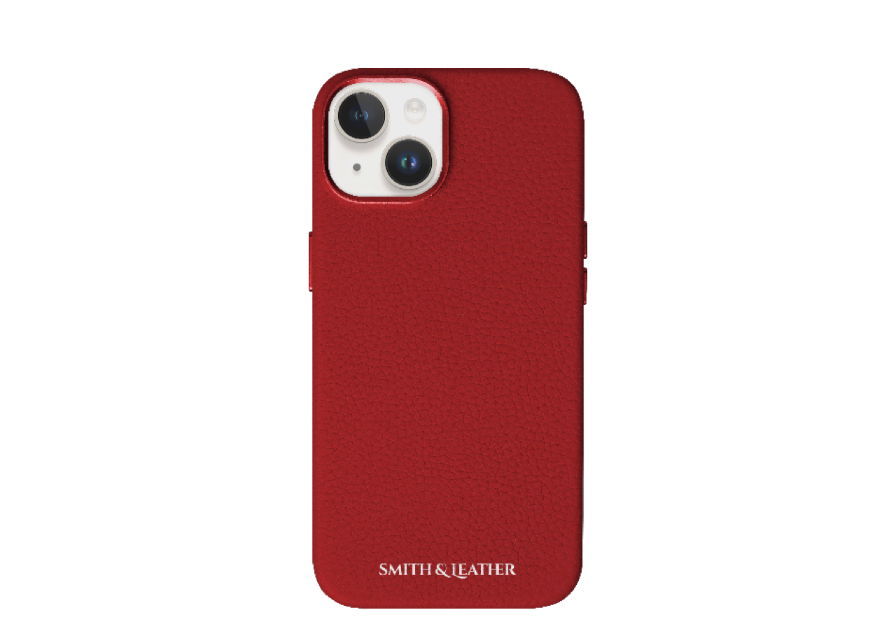 Smith&Leather iPhone 15 MagSafe Leather Case Red