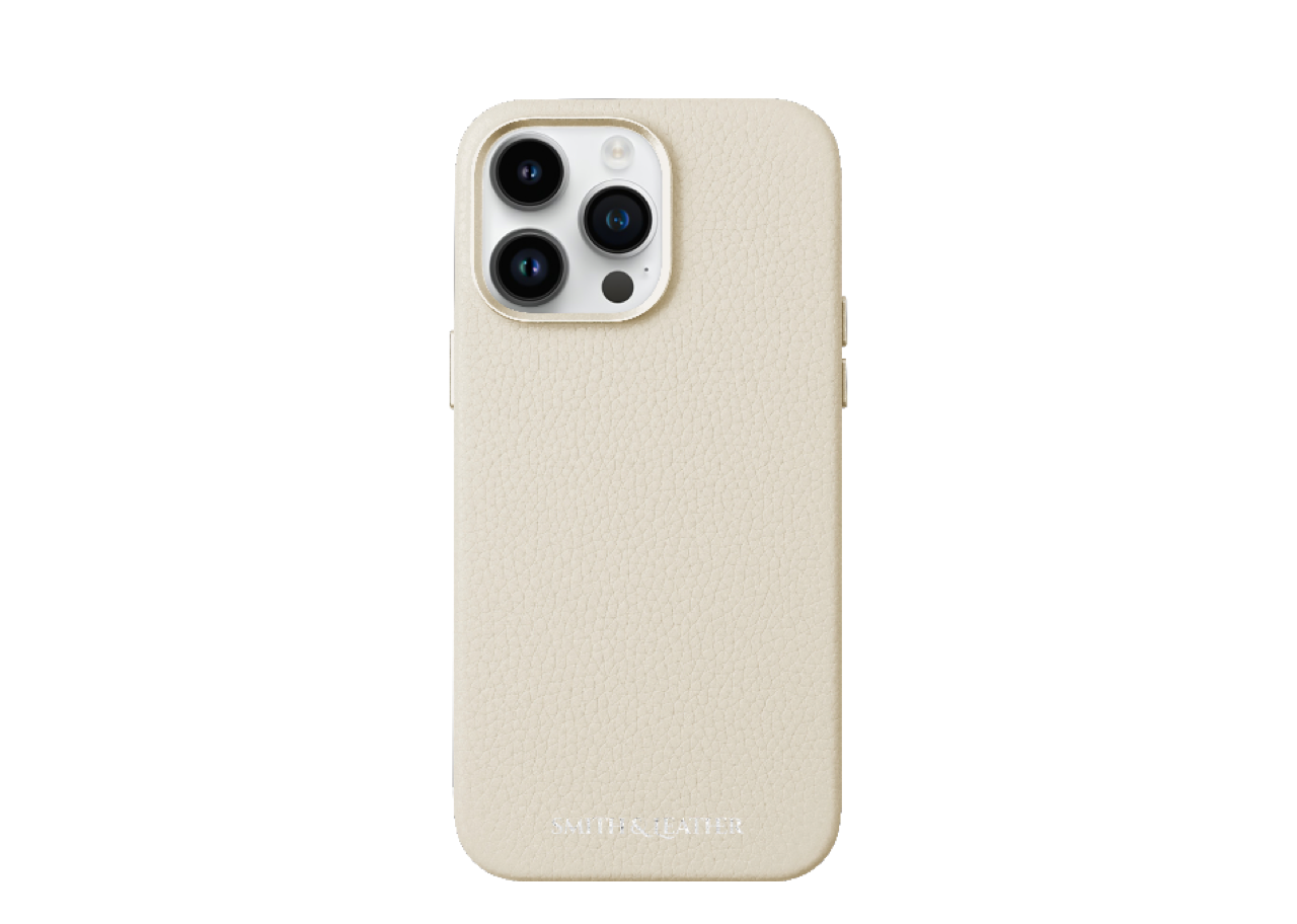 Smith&Leather iPhone 15 Pro Max MagSafe Leather Case Ivory