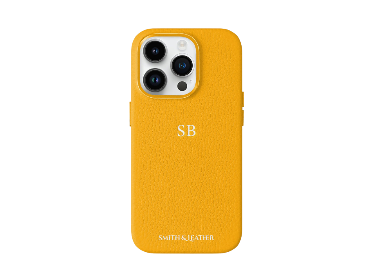 Smith&Leather iPhone 15 Pro Max MagSafe Leather Case Yellow - photo 2