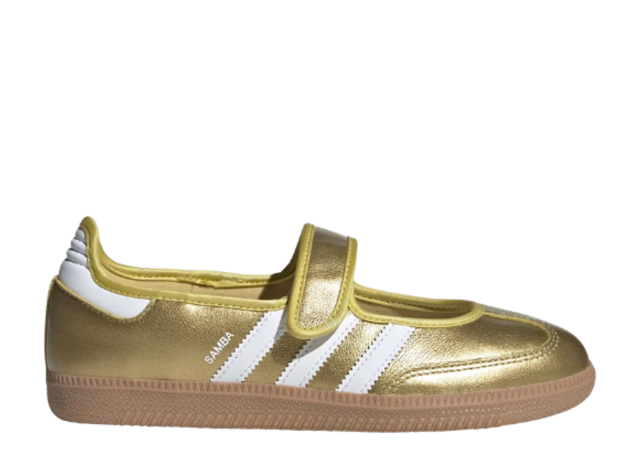Adidas Samba Jane Gold Metallic Cloud White Gum (Women's)