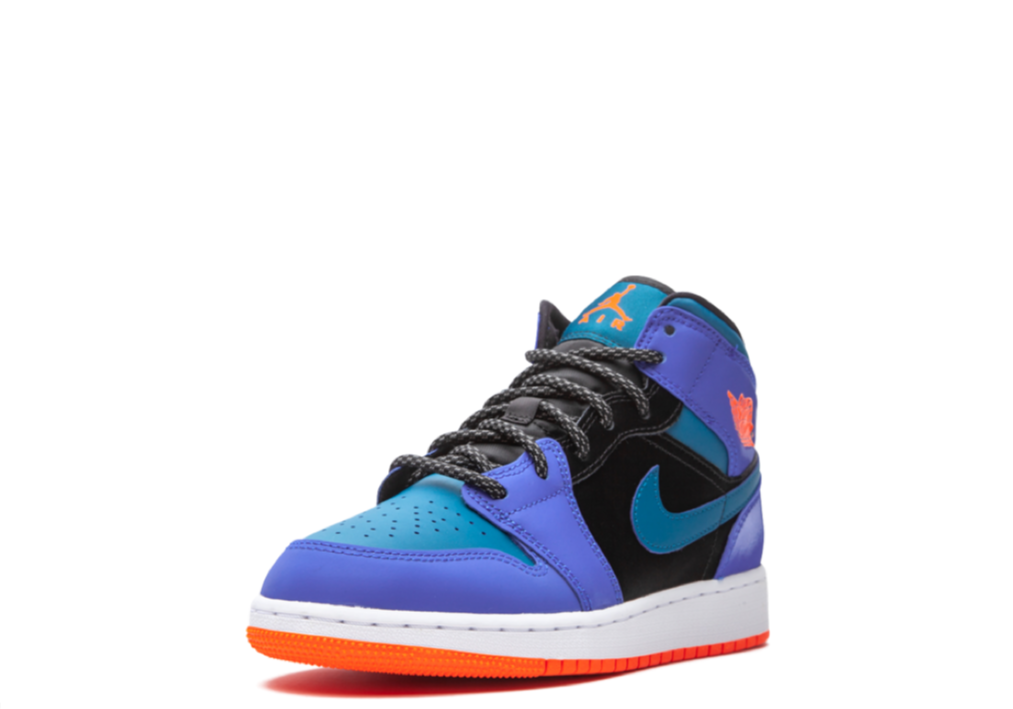Air Jordan 1 Mid Racer Blue Green Abyss (Grade School) - photo 2