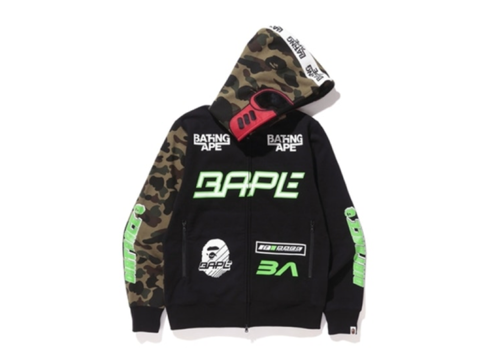 BAPE Bmx Mask Full Zip Hoodie Black