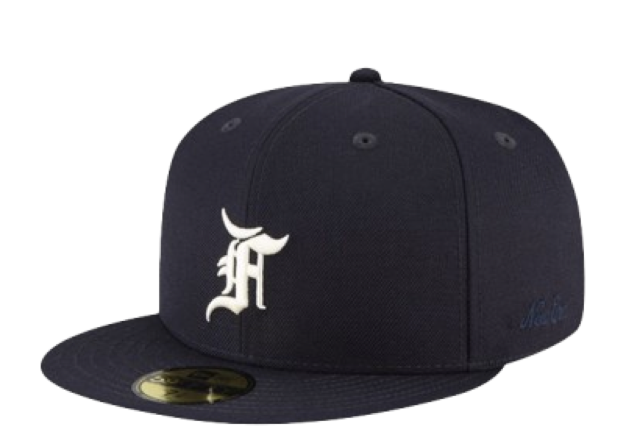 Fear Of God Essentials New Era Fitted Cap (FW20) Navy/white