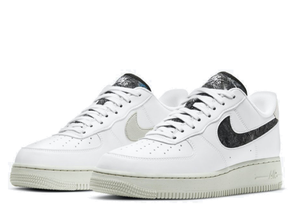 Nike Air Force 1 '07 SE Recycled Wool Pack - White Black (Women's) - photo 2