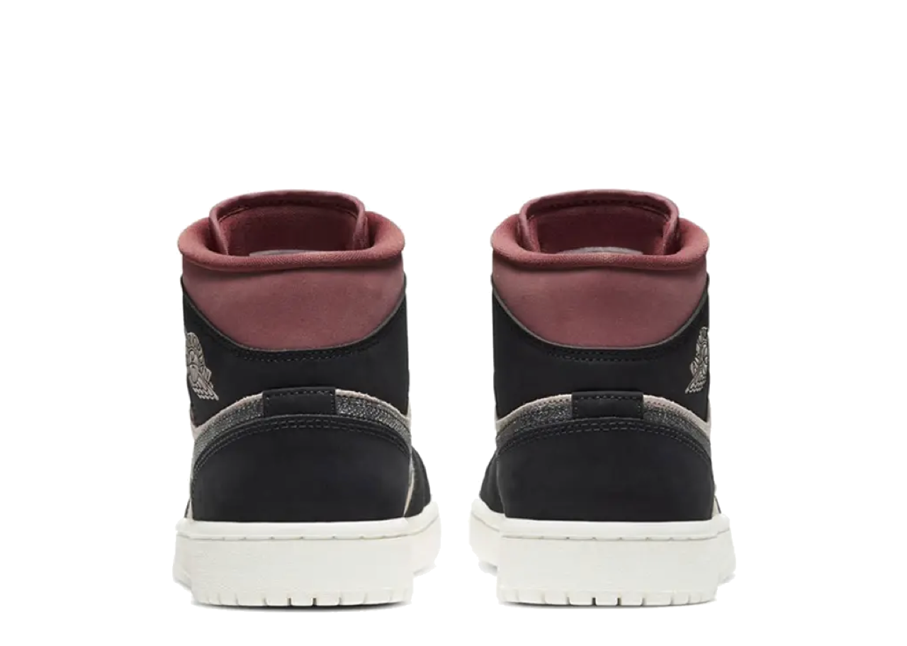 Air Jordan 1 Mid Burgundy Dusty Pink (Women's) - photo 3