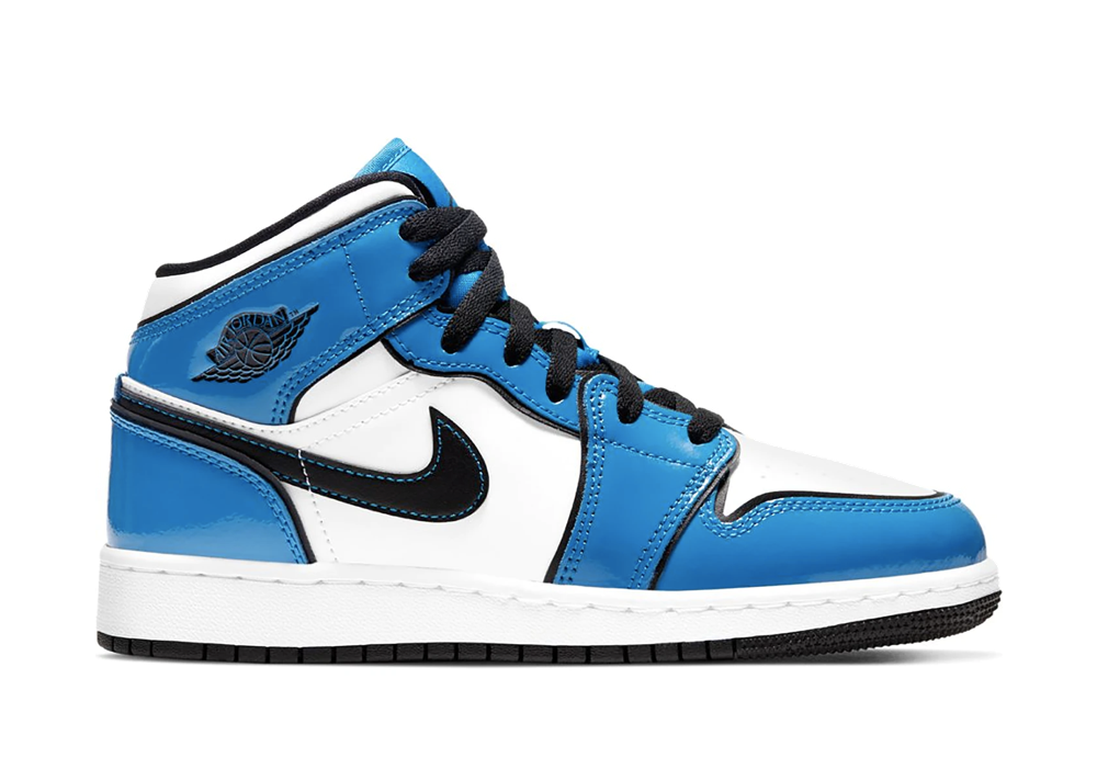 Air Jordan 1 Mid Signal Blue (Grade School)
