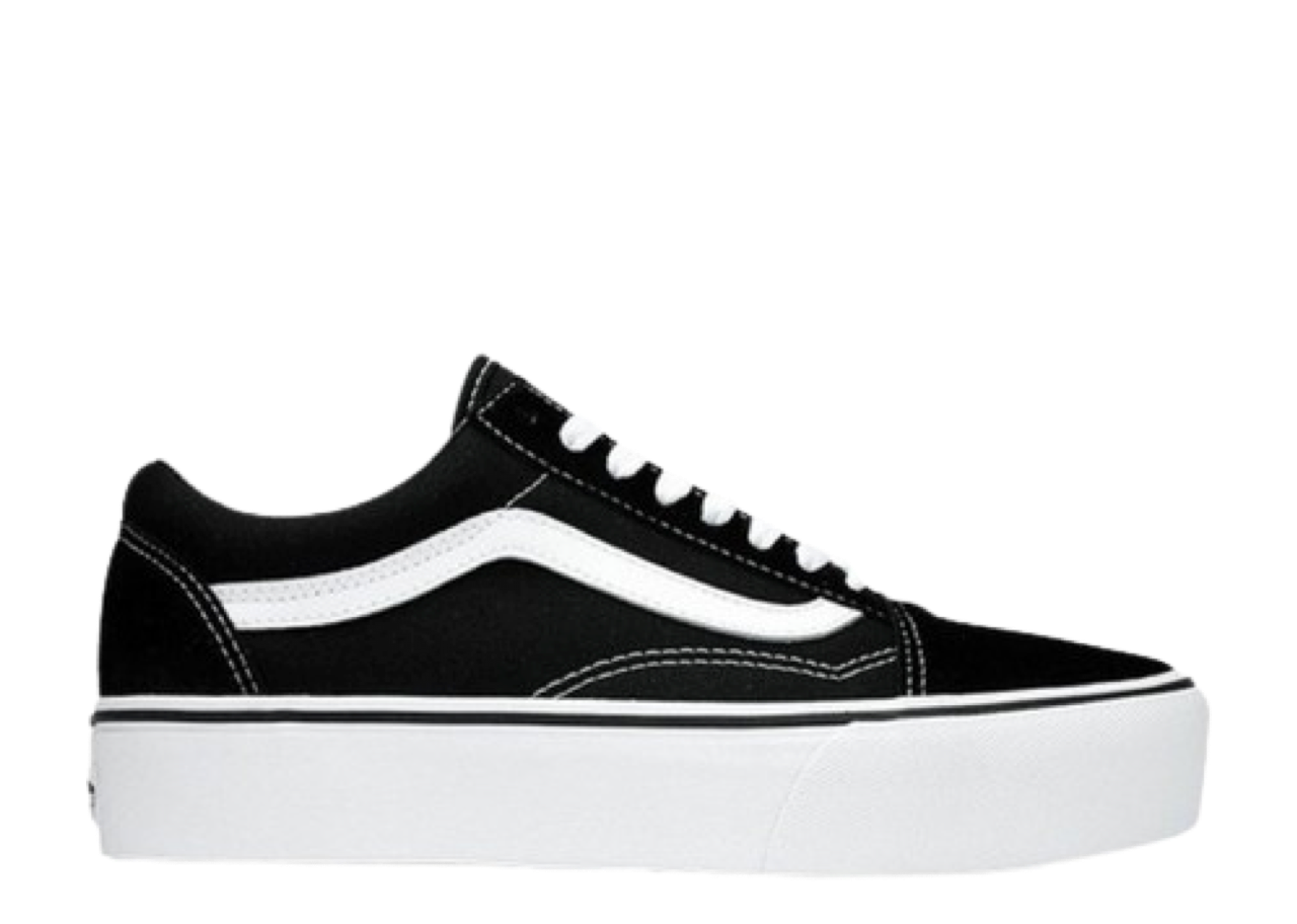 Vans Old Skool Platform Black White