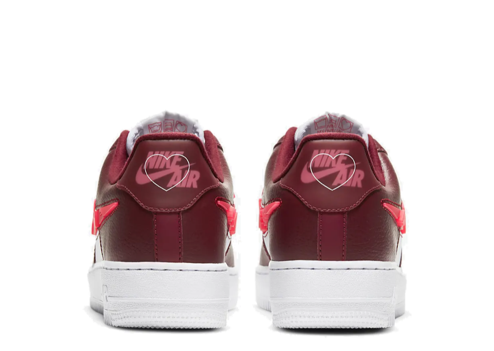Nike Air Force 1 Low Love For All Red Burgundy White - photo 3