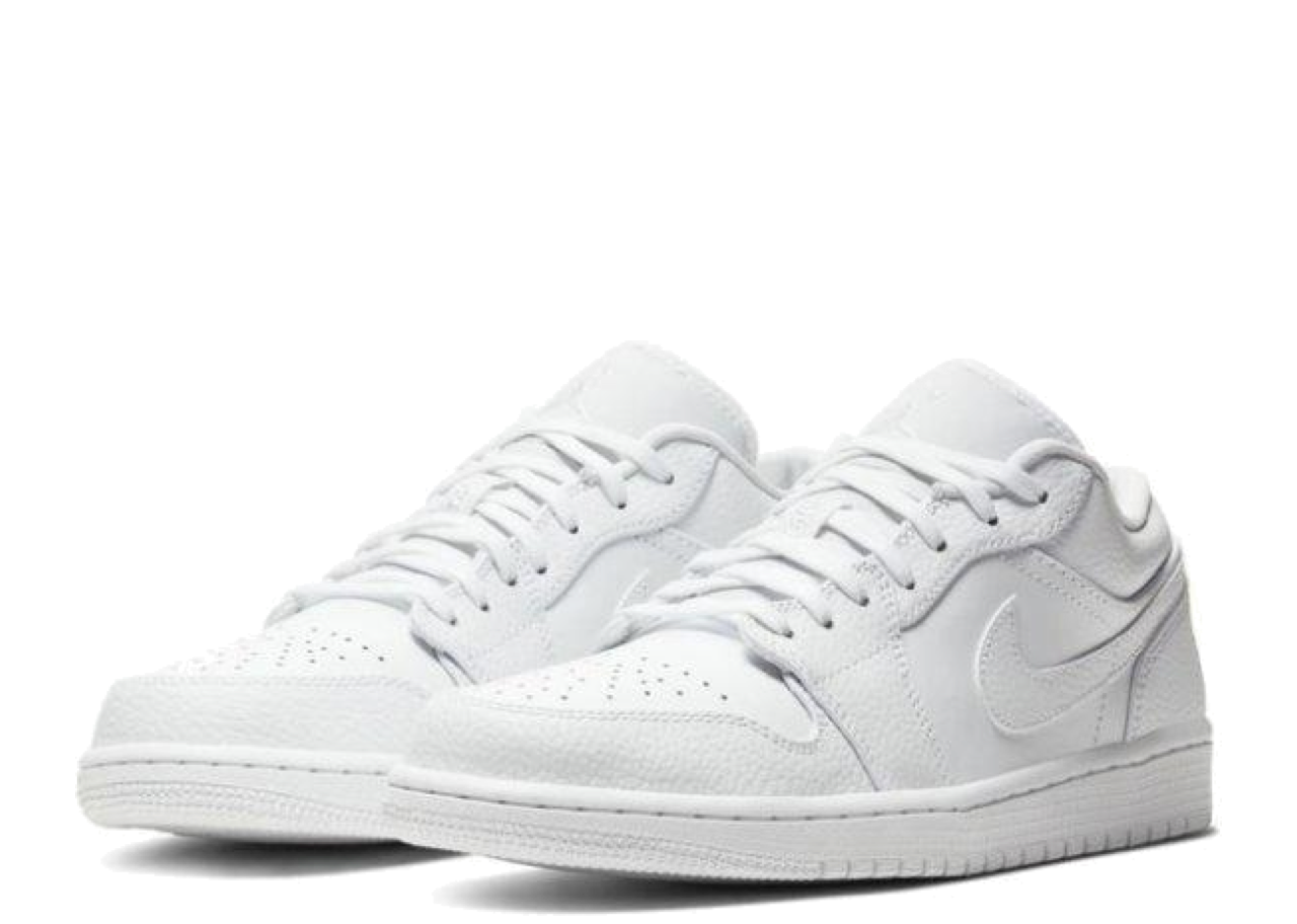 Air Jordan 1 Low Triple White Tumbled Leather - photo 2