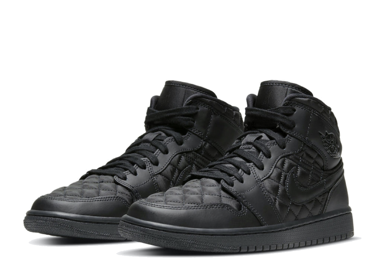 Air Jordan 1 Mid SE Quilted Black (Women's) - photo 2
