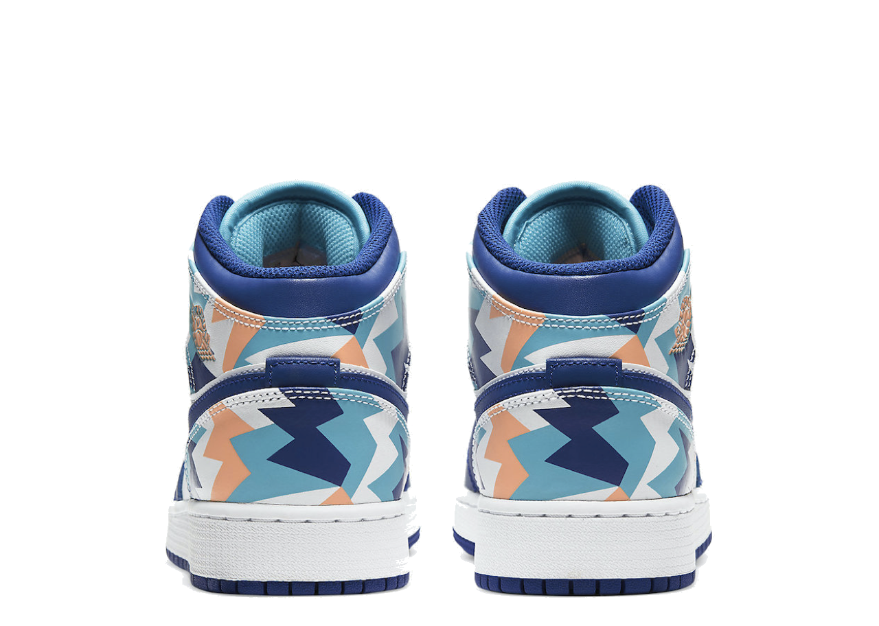 Air Jordan 1 Mid Geometric Print (Grade School) - photo 3
