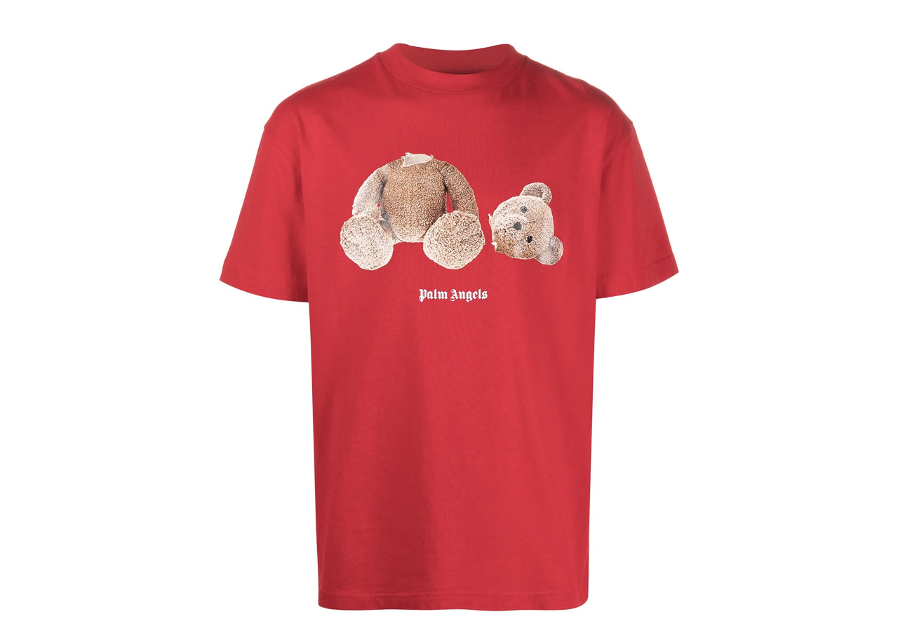 Palm Angels Bear Tee Red Brown
