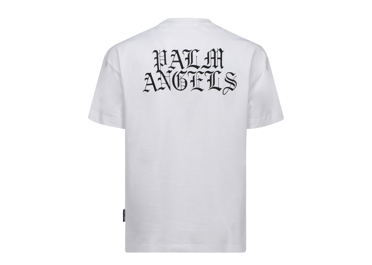 Palm Angels White Smiley Edition Burning Head Logo T-Shirt - photo 2