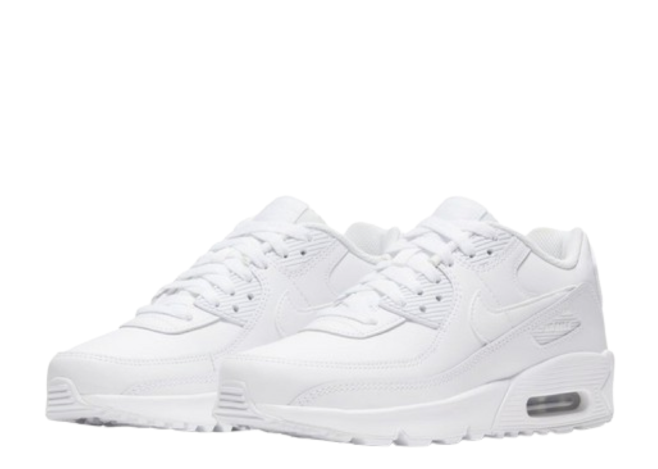 Nike Air Max 90 Recraft Triple White (Grade School) - photo 2