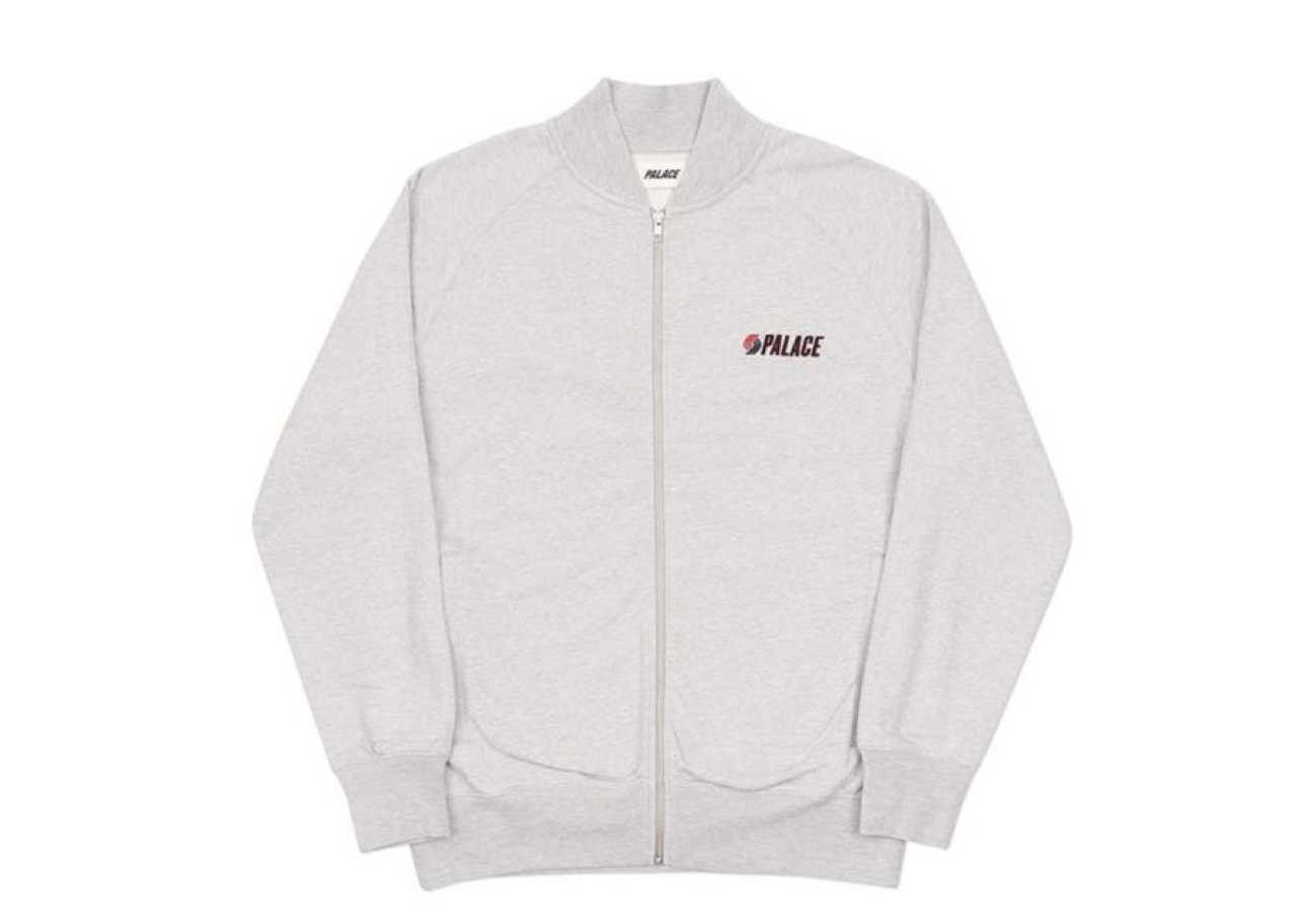 Palace Blazed Zip Bomber Grey Marl